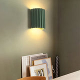 Nordic Resin Ribbed Wall Sconce with LED Lamp