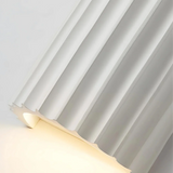 Nordic Resin Ribbed Wall Sconce with LED Lamp