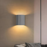 Nordic Resin Ribbed Wall Sconce with LED Lamp