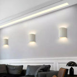 Nordic Resin Ribbed Wall Sconce with LED Lamp