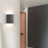 Nordic Resin Ribbed Wall Sconce with LED Lamp