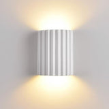 Nordic Resin Ribbed Wall Sconce with LED Lamp