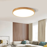 Nordic Solid Wood Ultra Thin LED Ceiling