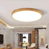 Nordic Solid Wood Ultra Thin LED Ceiling