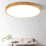 Nordic Solid Wood Ultra Thin LED Ceiling