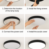 Nordic Solid Wood Ultra Thin LED Ceiling