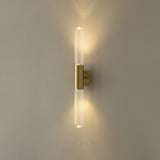 Nordic Water Ripple Glass Brass Wall Sconce