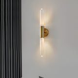 Nordic Water Ripple Glass Brass Wall Sconce