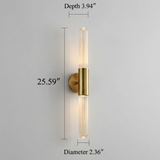 Nordic Water Ripple Glass Brass Wall Sconce