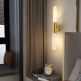 Nordic Water Ripple Glass Brass Wall Sconce