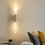 Nordic Water Ripple Glass Brass Wall Sconce