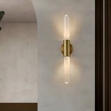 Nordic Water Ripple Glass Brass Wall Sconce