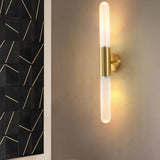Nordic Water Ripple Glass Brass Wall Sconce