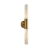 Nordic Water Ripple Glass Brass Wall Sconce