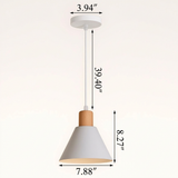Nordic Wood Accent Cone Pendant Light