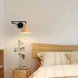 Nordic Wood Cone Swing Arm Wall Light