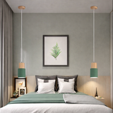 Nordic Wood Cylinder LED Pendant Light