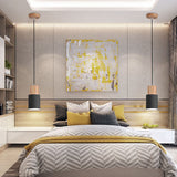 Nordic Wood Cylinder LED Pendant Light