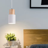 Nordic Wood Cylinder LED Pendant Light