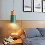 Nordic Wood Cylinder LED Pendant Light