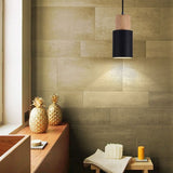 Nordic Wood Cylinder LED Pendant Light