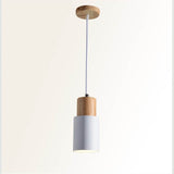 Nordic Wood Cylinder LED Pendant Light