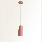 Nordic Wood Cylinder LED Pendant Light