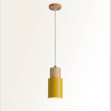 Nordic Wood Cylinder LED Pendant Light