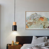 Nordic Wood Cylinder LED Pendant Light