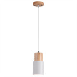Nordic Wood Cylinder LED Pendant Light