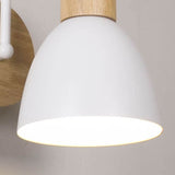 Nordic Wood Dome Wall Light with Pull