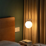 Nordic Wood Glass Globe Ceiling Light