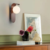 Nordic Wood Globe Wall Sconce with LED