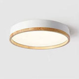 Nordic Wood Round LED Flush Ceiling Light