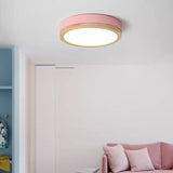 Nordic Wood Round LED Flush Ceiling Light