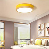 Nordic Wood Round LED Flush Ceiling Light