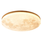 Nordic Wood Round LED Flush Mount Light