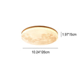 Nordic Wood Round LED Flush Mount Light