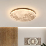 Nordic Wood Round LED Flush Mount Light