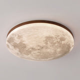 Nordic Wood Round LED Flush Mount Light