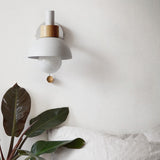 Nordic Wood and Metal Globe Wall Sconce