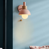 Nordic Wood and Metal Globe Wall Sconce