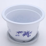 Plastic Planter with Bamboo Motif Decorative