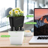 Plastic Self Watering Plant Pot with Gauge
