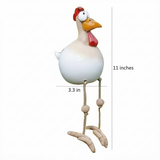 Resin Chicken Statue Big-Eyed Garden Decor