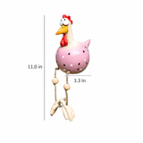 Resin Chicken Statue Big-Eyed Garden Decor