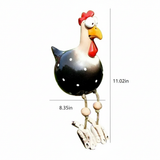 Resin Chicken Statue Big-Eyed Garden Decor