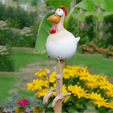 Resin Chicken Statue Big-Eyed Garden Decor