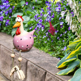Resin Chicken Statue Big-Eyed Garden Decor