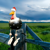 Resin Chicken Statue Big-Eyed Garden Decor